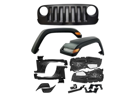 JEEP WRANGLER JK 2007-2017 IÇIN UYUMLU 2019+ JL MAKYAJLAMA (PANJUR+DODIK+CAMURLUK+DAVLUMBAZ+LED)